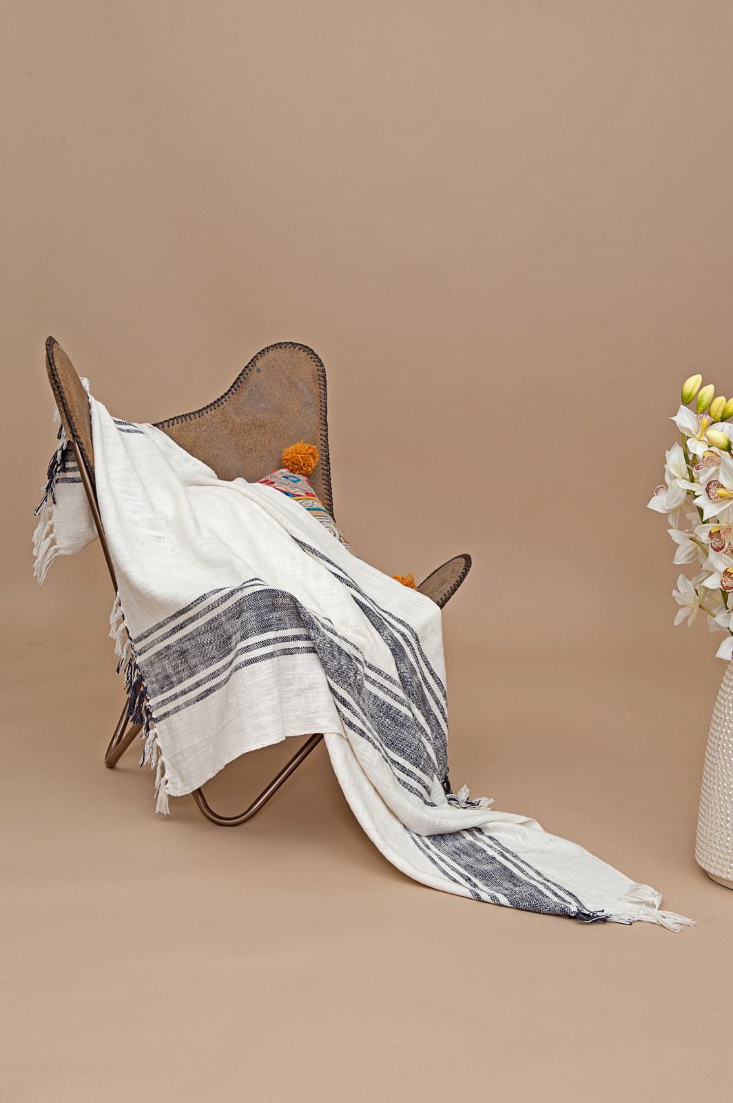 Nautical Stripe Coastal Inspired Throw
