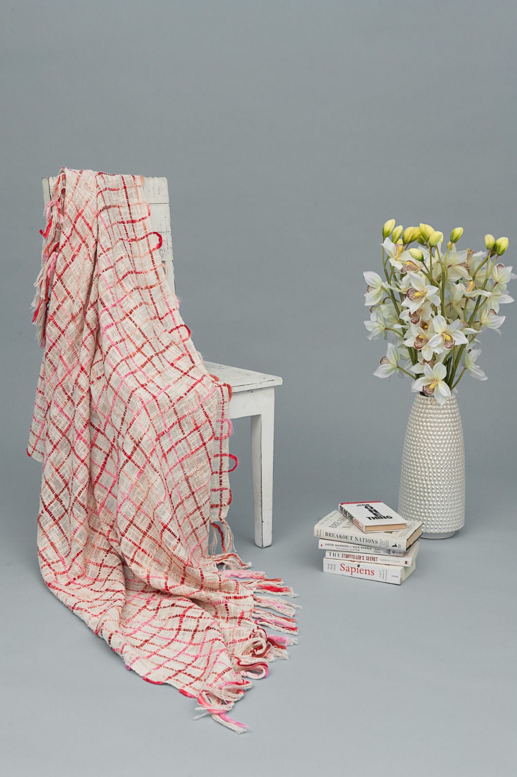 Waffle Weave Check Lightweight & Breathable Throw