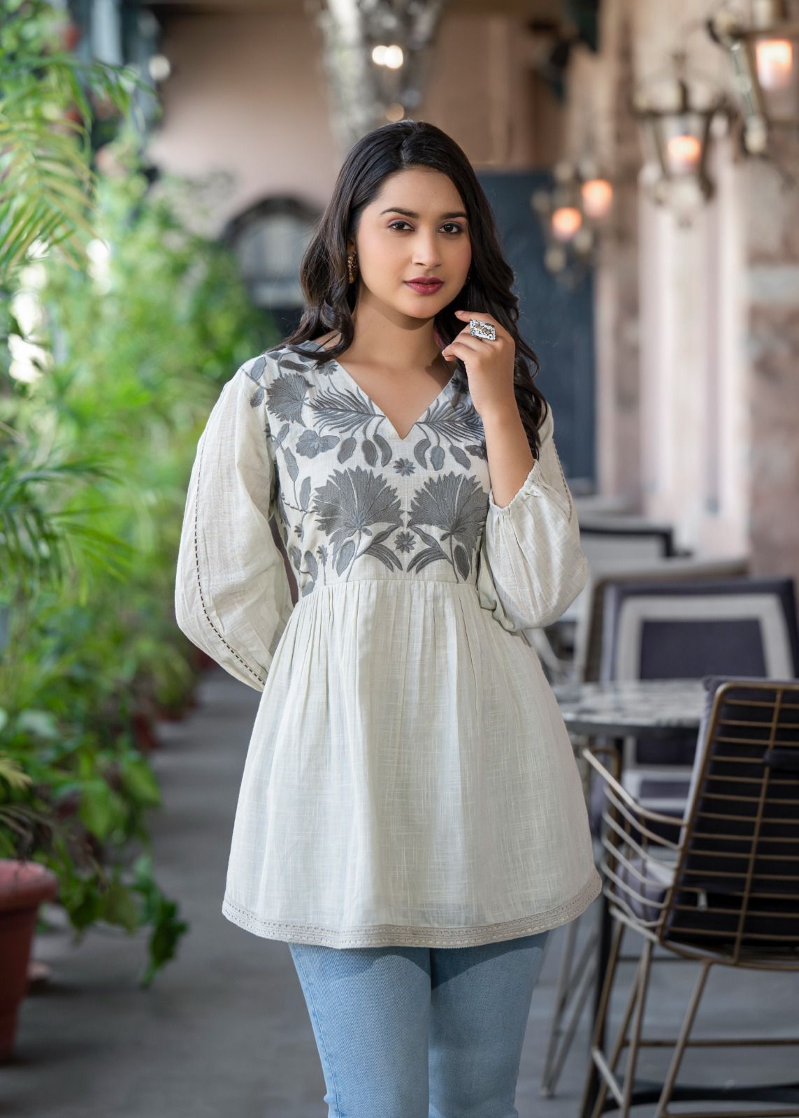 Moonlit Grace Handblock Tunic