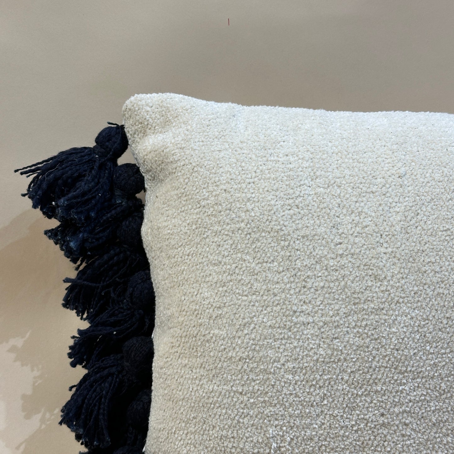 Handwoven Lumbar with Tassel Accents Cushion