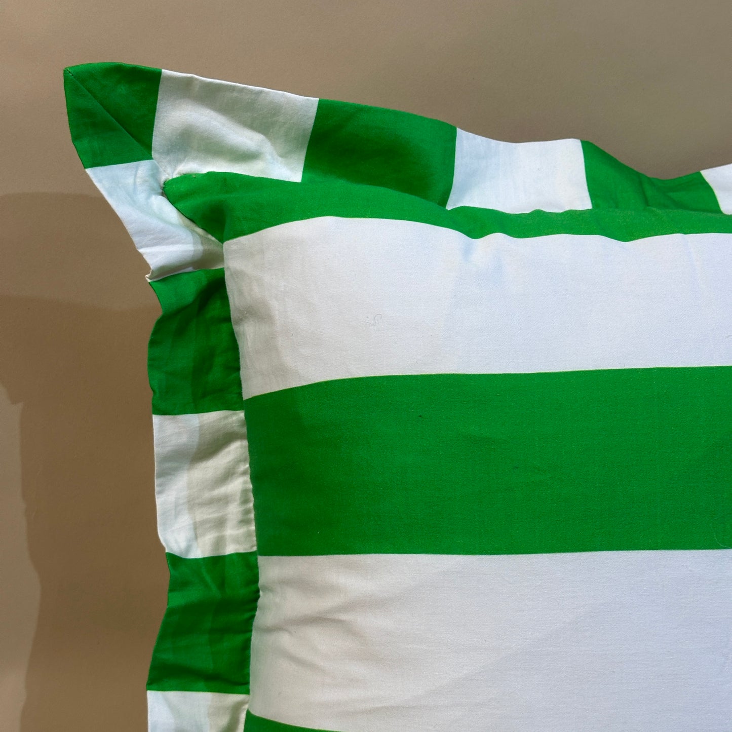 Ruffled Edge Striped Feminine & Chic Cushion