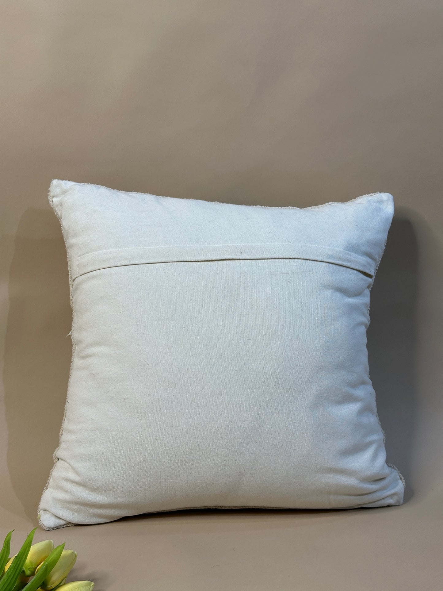 Iridescent Peacock Embroidered Feathers & Lush Design Cushion