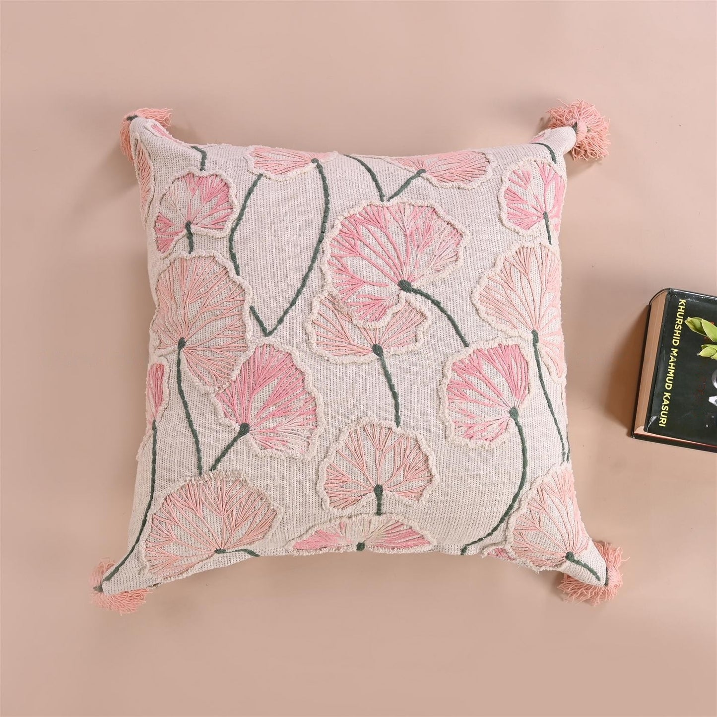 Lotus Whisper Velvet Cushion
