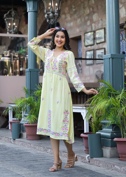 Floral Symphony Boho Dress