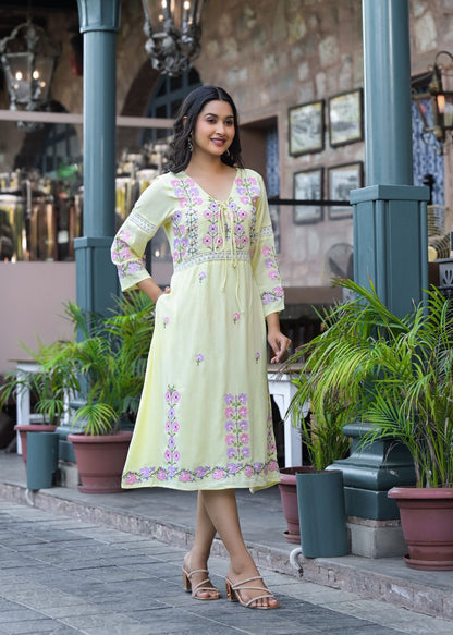 Floral Symphony Boho Dress
