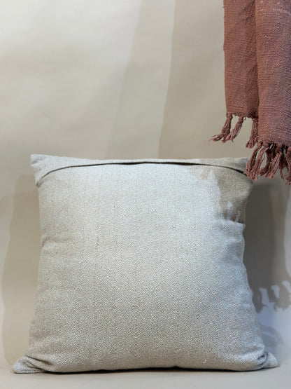 Sculptural Floral Embroidered Cushion