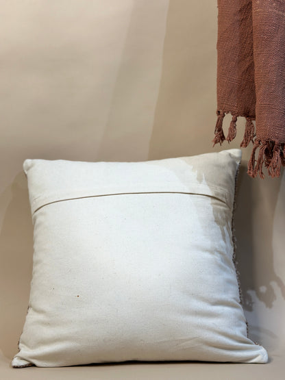 Embroidered Snowflake Ruffle Cushion