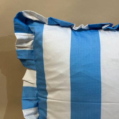 Ruffled Edge Striped Inspired Pillow