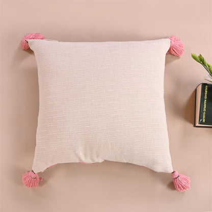 Blush Bloom Tassel Cushion