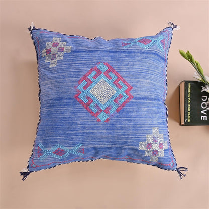 Indigo Weave Tribal Cushion